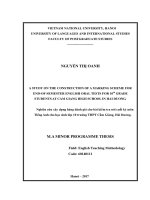 A study on the construction of a marking scheme for end-of-semester English oral tests for 10th grade students at Cam Giang high school in Hai Duong