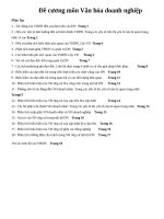 ĐỀ CƯƠNG văn hóa DOANH NGHIỆP