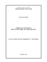 Nghiên cứu giải thuật phân tuyến nhiều nút SINK cho WSN : Luận văn ThS. Kỹ thuật điện tử - viễn thông: 60 52 02 0370