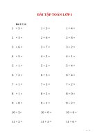 BÀI tập TOÁN lớp 1