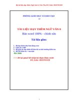 dạy THÊM NGỮ VĂN 8