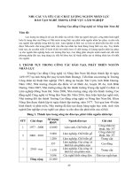 Nhu cầu và yêu cầu chất lượng nguồn nhân lực đào tạo nghề trong lĩnh vực lâm nghiệp