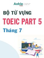 TU VUNG TOEIC PART 5   thang 7 