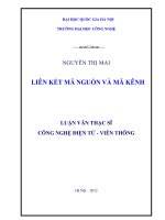 Liên kết mã nguồn và mã kênh : Luận văn ThS. Kỹ thuật điện tử - viễn thông: 60 52 70