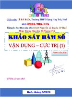 CAC BAI TOAN VAN DUNG VE CUC TRI (phan 1) th LE BA BAO