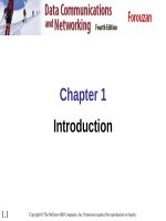 Lecture Data communications and networks: Chapter 1 - Forouzan 