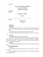 GIÁO ÁN LỚP 1 TUẦN 4  BỘ KẾT NỐI TRI THỨC