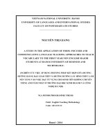 A Study in the Application of Form- Focused and Communicative Language Teaching Approaches to teach Vocabulary to the First Year Non English Major Students at Ha Noi University of Business and Technology