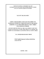Using task-based language teaching to increase students’ participation in speaking lessons: An action research at Đức Thiện vocational school