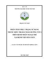 phân tích thực trạng sử dụng thuốc điều trị đái tháo đƣờng typ 2 trên bệnh nhân ngoại trú tại bệnh viện bãi cháy 