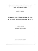 Nghiên cứu nâng cao hiệu quả thu hồi năng lượng của hệ thống phanh tái sinh trên ô tô  