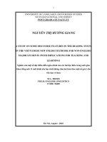 A study on some discourse features in the reading texts in the Vietnamese new English textbook for non-English major students (with implication for teaching and learning) : M.A. Thesis Linguistics: 5 04 09