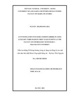 An investigation into some common errors in using auxiliary verbs made by first - year students at the Faculty of Information Technology - Thai Nguyen University
