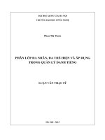 Phân lớp đa nhãn, đa thể hiện và áp dụng trong quản lý danh tiếng