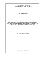 Thiết lập và áp dụng hệ thống chỉ tiêu đánh giá hiệu quả công việc theo phương pháp thẻ điểm cân bằng tại chi cục thuế huyện hòn đất, tỉnh kiên giang 