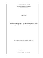 Nhận dạng hành vi của người tham gia giao thông dựa trên cảm biến điện thoại :  Luận án TS. Máy tính: 94801