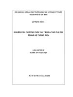 Nghiên cứu phương pháp cải tiến sa thải phụ tải trong hệ thống điện  