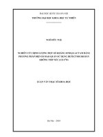 Nghiên cứu định lượng một số kháng sinh beta lactam bằng phương pháp điện di mao quản sử dụng detector độ dẫn không tiếp xúc 