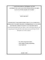 Integrating task-based instruction as an alternative approach in teaching reading comprehension at an upper secondary school in Hanoi: An action research