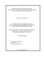 Adapting speaking tasks in English 10 (The Old Version) for the minority students at Yenbai Ethnic Boarding High school