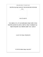 Tác động của tỷ giá hối đoái thực đến tăng trưởng kinh tế, bằng chứng thực nghiệm tại một số quốc gia trong khu vực ASEAN 