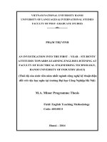 An investigation into the first- year- students’ attitudes towards learning English listening at faculty of Electrical Engineering Technology, Hanoi University of Industry (HAUI)
