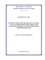 Đánh giá khả năng rủi ro gian lận báo cáo tài chính trong hoạt động cho vay doanh nghiệp tại vietcombank chi nhánh bình dương 