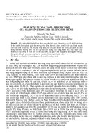 Hoạt động tư vấn tâm lí cho học sinh của giáo viên trong nhà trường phổ thông