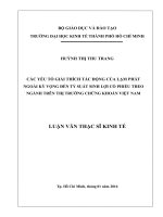 Các yếu tố giải thích tác động của lạm phát ngoài kỳ vọng đến tỷ suất sinh lợi cổ phiếu theo ngành trên thị trường chứng khoán việt nam, kiểm định thị trường hiệu quả 