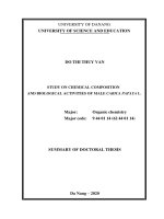 Nghiên cứu thành phần hóa học và hoạt tính sinh học của cây đu đủ đực (carica papaya l ) tt tiếng anh 