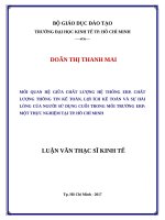 Mối quan hệ giữa chất lượng hệ thống ERP, chất lượng thông tin kế toán, lợi ích kế toán và sự hài lòng của người sử dụng cuối trong môi trường ERP, một thực nghiệm tại tp  hồ chí minh 