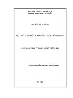 Một số vấn đề cơ sở dữ liệu không gian : Luận văn ThS. Công nghệ thông tin: 1 01 10