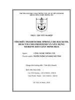 TÌM HIỂU FRAMEWORK SPRING CHO BACKEND, REACTJS CHO FRONTEND VÀ XÂY DỰNG WEBSITE BÁN GIÀY MINH HỌA