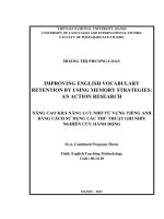 Improving English vocabulary retention by using memory strategies: An action research