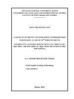 A study on students’ use of reading comprehension strategies: A case of 10th form students : . M.A Thesis