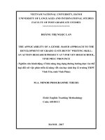 Nghiên cứu hành động về khả năng ứng dụng đường hướng dựa vào thể loại đối với việc phát triển kĩ năng viết của học sinh lớp 12 trường THPT Vĩnh Yên, tỉnh Vĩnh Phúc