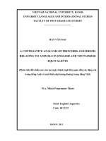 A Contrastive Analysis Of Proverbs And Idioms Relating To Animals In English And Vietnamese Equivalents