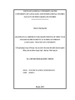Grammatical errors in paragraph writing of first year English major students at School of Foreign Languages – Thai Nguyen University