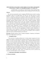 Implementing steam education model in teaching geography – case study at Phan Van Tri high school, Can Tho city