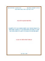 Nghiên cứu xác định chiều sâu thâm nhập của hỗn hợp asphalt vào khe rỗng đá hộc và mô đun đàn hồi của kết cấu bảo vệ mái đê biển 