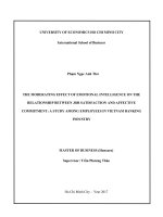 The moderating effect of emotional intelligence on the relationship between job satisfaction and affective commitment, a study among employees in vietnam banking industry 