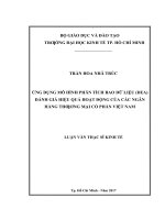 Ứng dụng mô hình phân tích bao dữ liệu (DEA) đánh giá hiệu quả hoạt động của các ngân hàng thương mại cổ phần việt nam 