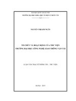 Tổ chức và hoạt động của Thư viện Trường Đại học Công nghệ Giao thông Vận tải