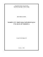 Nghiên cứu triển khai mô hình mạng ứng dụng IP version 6 : Luận văn ThS. Kỹ thuật điện tử - viễn thông: 60 52 70
