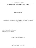 Nghiên cứu phương pháp cải tiến sa thải phụ tải trong hệ thống điện  tt 