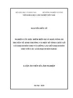 Nghiên cứu đặc điểm biến dị và khả năng di truyền về sinh trưởng và một số tính chất gỗ của bạch đàn uro và giống lai giữa bạch đàn uro với các loài bạch đàn khác 