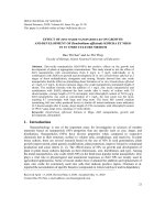 Effect of zinc oxide nanoparticles on growth and development of dendrobium officinale kimura et migo in in vitro culture medium