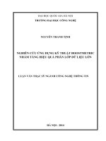 Nghiên cứu ứng dụng kỹ thuật BoostMetric nhằm tăng hiệu quả phân lớp dữ liệu lớn : Luận văn ThS. Công nghệ thông tin: 60 48 01 04