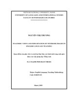 Teacher’s views and exploitation of textbook images in English language teaching =  Quan điểm của giáo viên và cách họ khai thác các hình ảnh trong sách giáo khoa vào việc giảng dạy Tiếng Anh. M.A. Thesis Linguistics: 81401