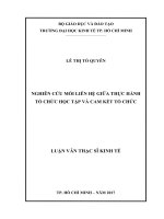 Nghiên cứu mối liên hệ giữa thực hành tổ chức học tập và cam kết tổ chức 